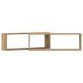 Miniatyrbilde 6 av 11: vidaXL Vegghyller 2 stk Artisan Eik 80x15x26 cm Laget av tre