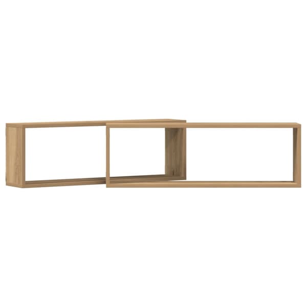 vidaXL Vegghyller 2 stk Artisan Eik 80x15x26 cm Laget av tre