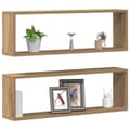 Miniatyrbilde 1 av 11: vidaXL Vegghyller 2 stk Artisan Eik 80x15x26 cm Laget av tre