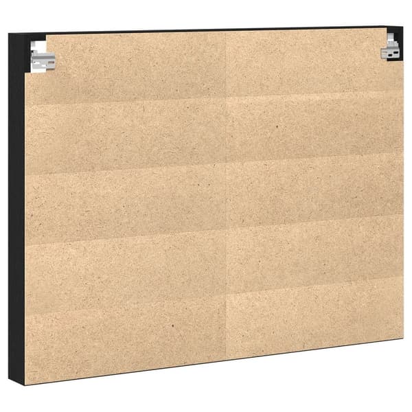 vidaXL Vitrine Skåp Svart Ek Trä 100 x 8.5 x 75 cm Förvaring
