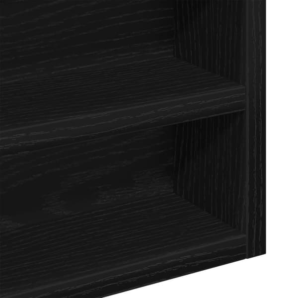 vidaXL Vitrine Skåp Svart Ek Trä 100 x 8.5 x 75 cm Förvaring