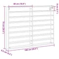 Miniatyrbild 11 av 11: vidaXL Vitrine Skåp Svart Ek Trä 100 x 8.5 x 75 cm Förvaring