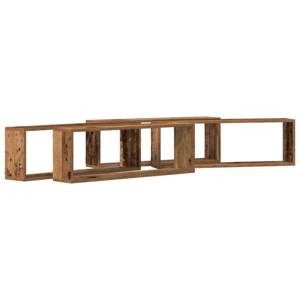 vidaXL Vegghyller 4 stk Gammelt Tre 80x15x26 cm Konstruert Tre