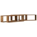 Miniatyrbilde 4 av 11: vidaXL Vegghyller 4 stk Gammelt Tre 80x15x26 cm Konstruert Tre