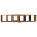Miniatyrbilde 6 av 11: vidaXL Vegghyller 4 stk Gammelt Tre 80x15x26 cm Konstruert Tre