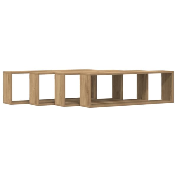 vidaXL seinähyllyt 4 kpl artisan-tammi 80x15x26 cm tekninen puu