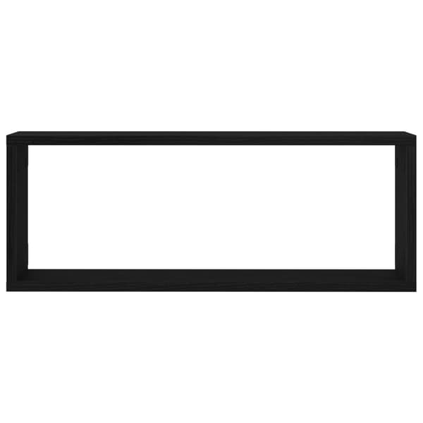 vidaXL Vegghyller Sett med 4 - Svart Eik - 60x15x23 cm - Laget av MDF
