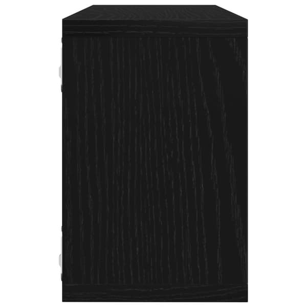 vidaXL Vegghyller Sett med 4 - Svart Eik - 60x15x23 cm - Laget av MDF