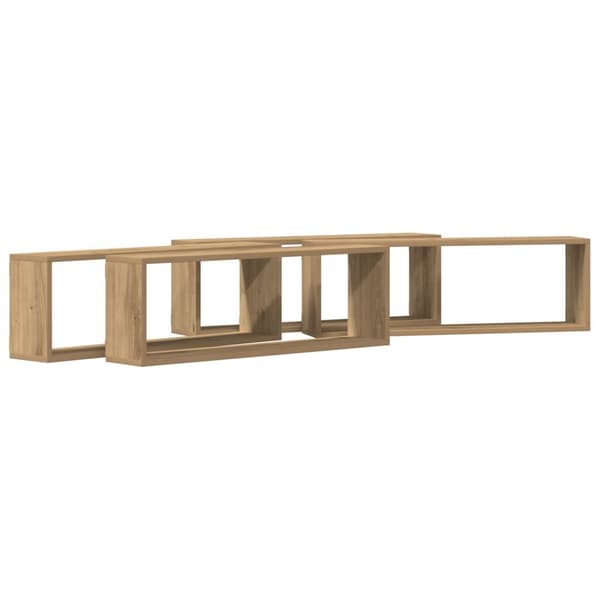 vidaXL Vegghyller 4 stk Artisan Eik 80x15x26 cm Laget av Tre