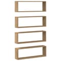 Miniatyrbilde 7 av 11: vidaXL Vegghyller 4 stk Artisan Eik 80x15x26 cm Laget av Tre