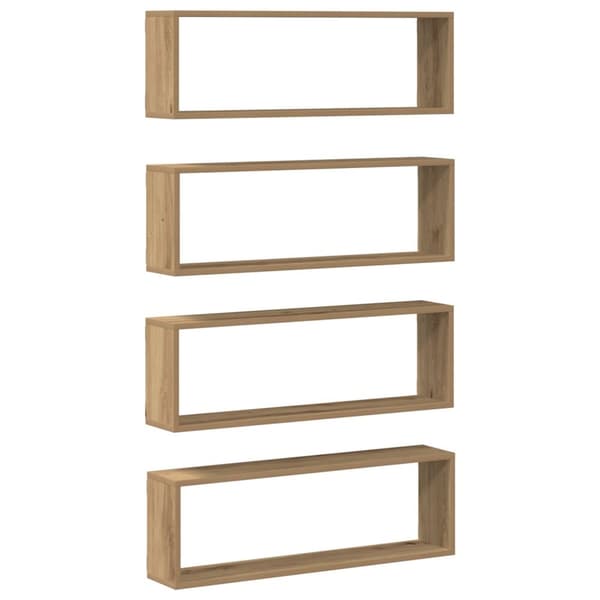 vidaXL Vegghyller 4 stk Artisan Eik 80x15x26 cm Laget av Tre