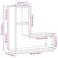 Miniatyrbilde 11 av 11: vidaXL Vegghyller 2 stk Svart Eik 50x15x85 cm Laget av Tre
