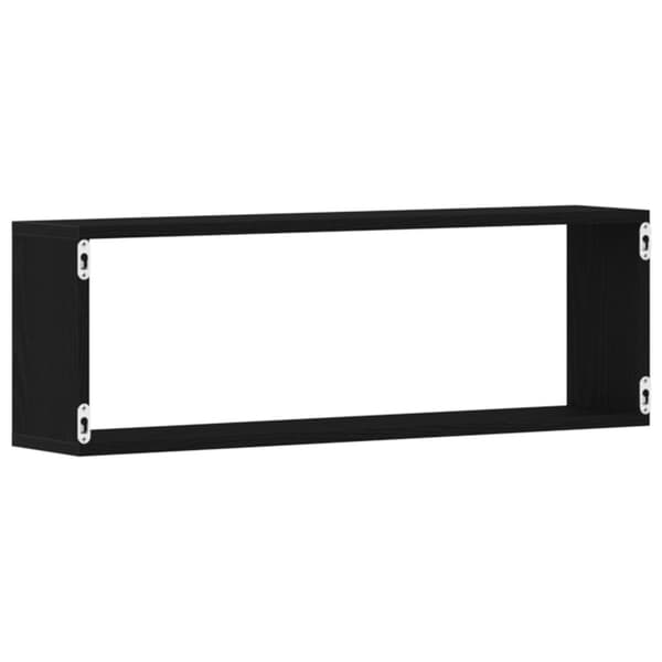 vidaXL Vegghyller 4 stk Svart Eik 80x15x26 cm Laget av Tre