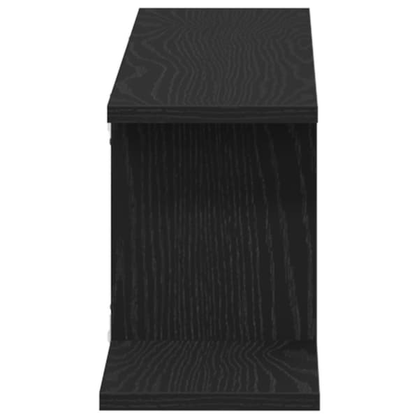vidaXL Veggmontert TV-hylle Svart Eik 125x18x23 cm Laget av tre