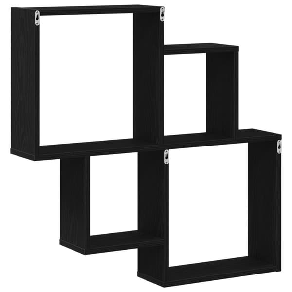 vidaXL Veggskap i svart eik 80x15x78,5 cm av konstruert tre