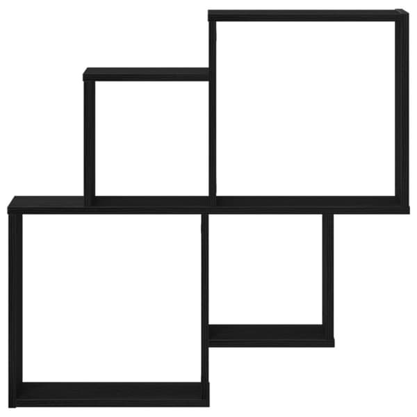 vidaXL Veggskap i svart eik 80x15x78,5 cm av konstruert tre