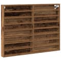 Miniatyrbilde 4 av 11: vidaXL Vitrine Cabinet Gamle Tre 100x8,5x75 cm Ingeniørtre