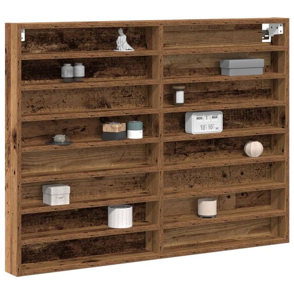 vidaXL Vitrine Cabinet Gamle Tre 100x8,5x75 cm Ingeniørtre
