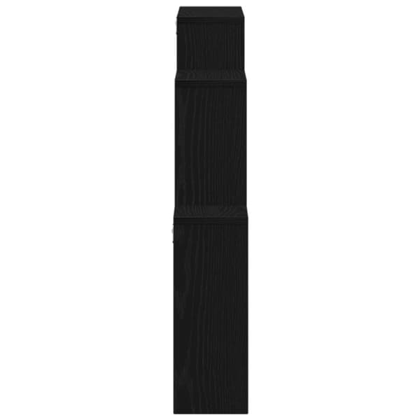 vidaXL Væg Kubehylde Sort egetræ Egetræ 80 x 15 x 78,4 cm Vægmontering