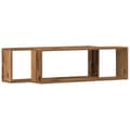 Miniatyrbilde 4 av 11: vidaXL Vegghyller 2 stk Gammelt Tre 80x15x26 cm Konstruert Tre