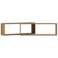 Miniatyrbilde 6 av 11: vidaXL Vegghyller 2 stk Gammelt Tre 80x15x26 cm Konstruert Tre