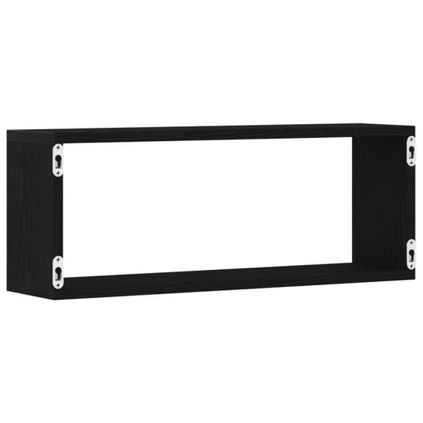 vidaXL Vegghyller 2 Pakke Svart Eik 60x15x23 cm Laget av Konstruert Tre