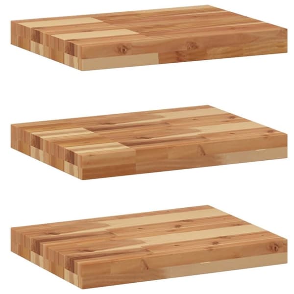 vidaXL Flytende hyller 3 stk 40x30x4 cm oljebehandlet heltre akasie