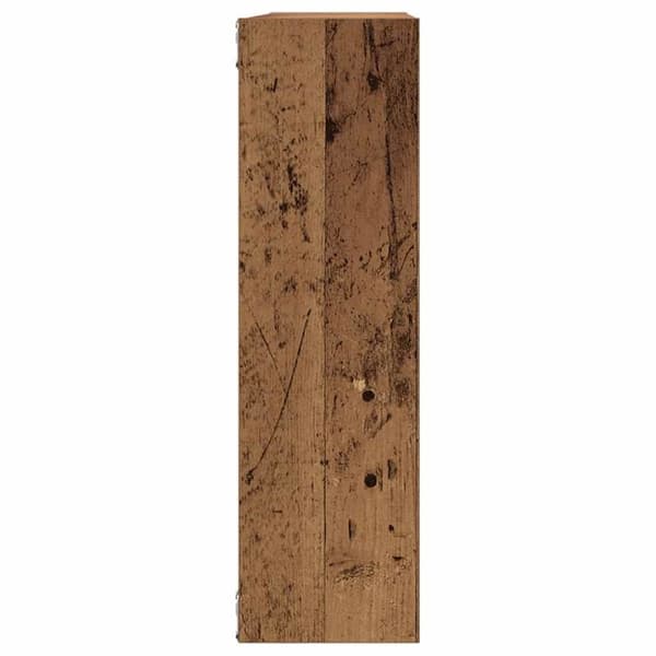 vidaXL væghylde 75x16x55 cm konstrueret træ antikt træ