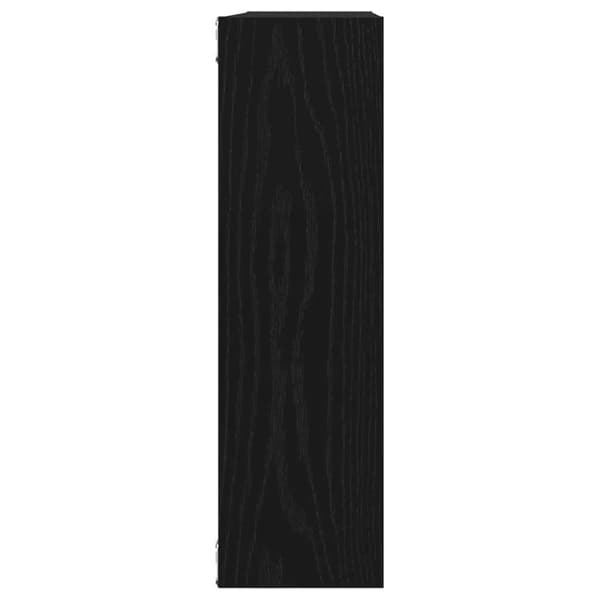 vidaXL væghylde 75x16x55 cm konstrueret træ sort egetræsfarve