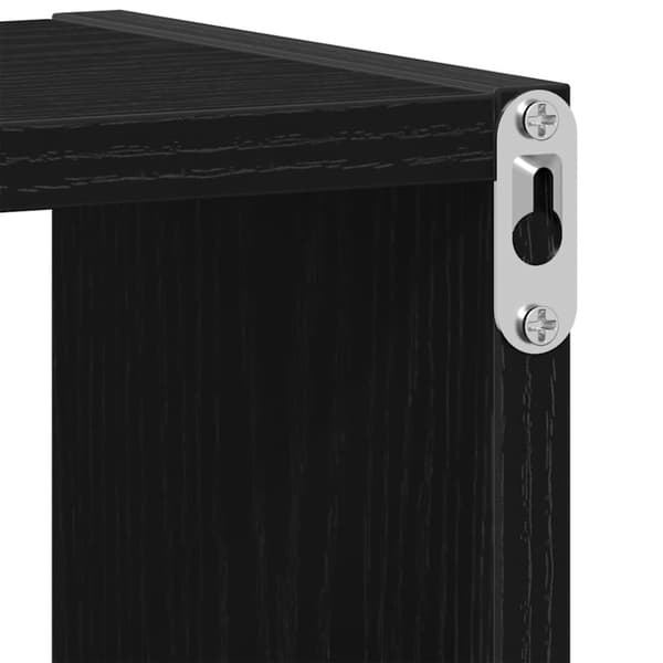 vidaXL væghylde 75x16x55 cm konstrueret træ sort egetræsfarve