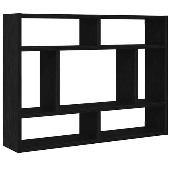 vidaXL væghylde 75x16x55 cm konstrueret træ sort egetræsfarve