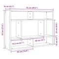 Miniatyrbilde 11 av 11: vidaXL Vegghylle gammelt tre 75x16x55 cm konstruert tre