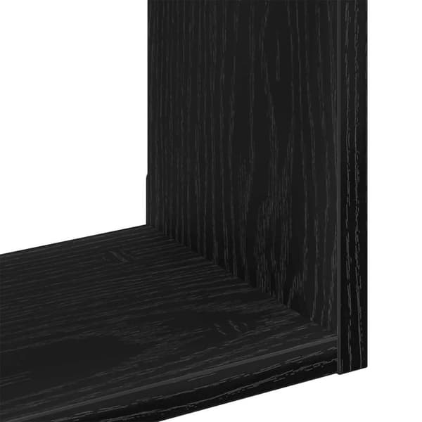 vidaXL væghylde 90x16x78 cm konstrueret træ sort egetræsfarve