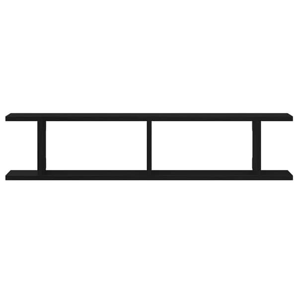 vidaXL væghylder 2 stk. 90x18x20 cm konstrueret træ sort egetræ