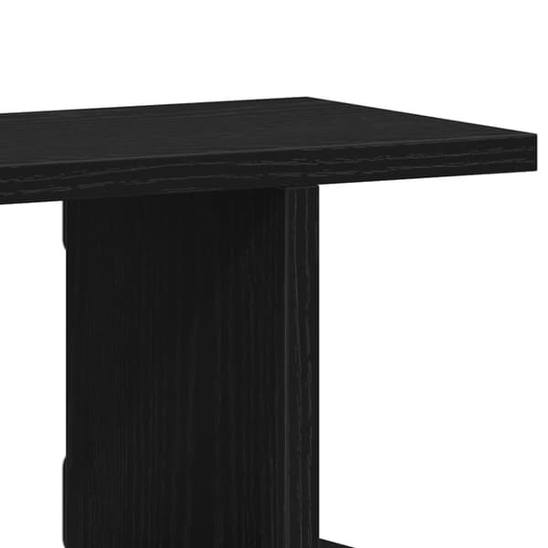 vidaXL væghylder 2 stk. 90x18x20 cm konstrueret træ sort egetræ