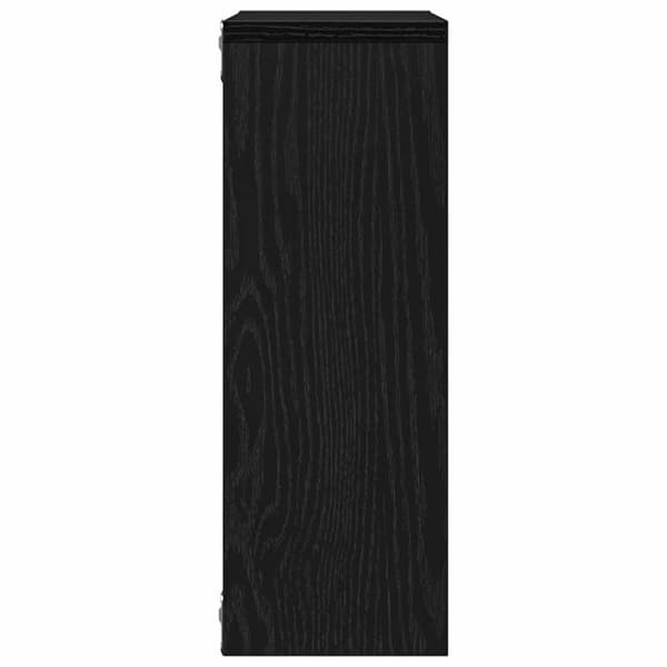 vidaXL Vägghylla svart ek 45x16x45 cm konstruerat trä