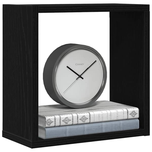 vidaXL Vägghylla kubformad 6 st svart ek 30x15x30 cm konstruerat trä