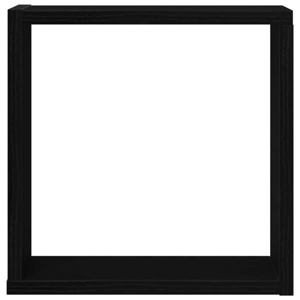 vidaXL Vägghylla kubformad 6 st svart ek 30x15x30 cm konstruerat trä