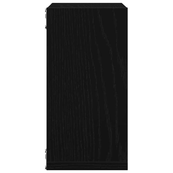 vidaXL Vegghyller kube 2 stk svart eik 30x15x30 cm konstruert tre