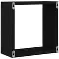 Miniatyrbilde 9 av 11: vidaXL Vegghyller kube 2 stk svart eik 30x15x30 cm konstruert tre