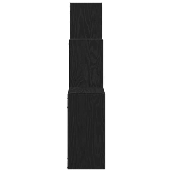 vidaXL Vegghyller kubeformet svart eik 68x15x68 cm konstruert tre