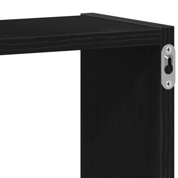 vidaXL Vegghyller kubeformet svart eik 68x15x68 cm konstruert tre
