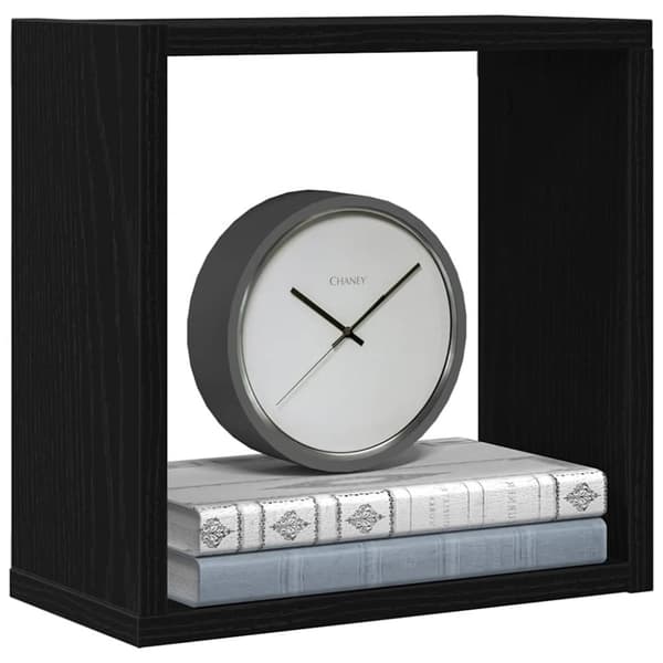 vidaXL Vägghylla kubformad 4 st svart ek 30x15x30 cm konstruerat trä
