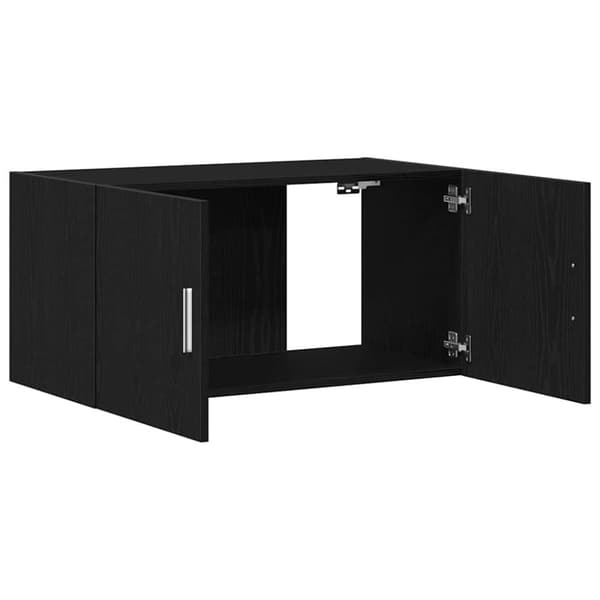 vidaXL Väggskåp svart ek 80x39x40 cm konstruerat trä