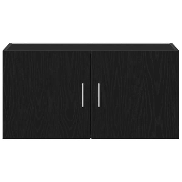 vidaXL Väggskåp svart ek 80x39x40 cm konstruerat trä