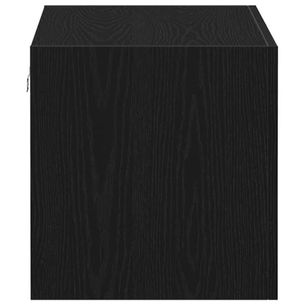 vidaXL Väggskåp svart ek 80x39x40 cm konstruerat trä