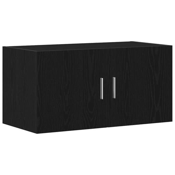 vidaXL Väggskåp svart ek 80x39x40 cm konstruerat trä