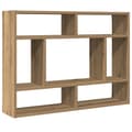 Miniatyrbilde 3 av 11: vidaXL Vegghylle artisan eik 75x16x55 cm konstruert tre