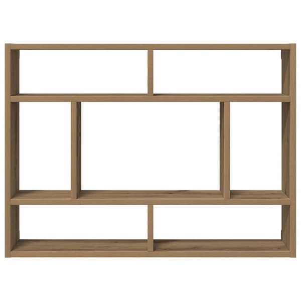 vidaXL Vegghylle artisan eik 75x16x55 cm konstruert tre