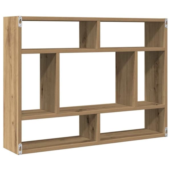 vidaXL Vegghylle artisan eik 75x16x55 cm konstruert tre